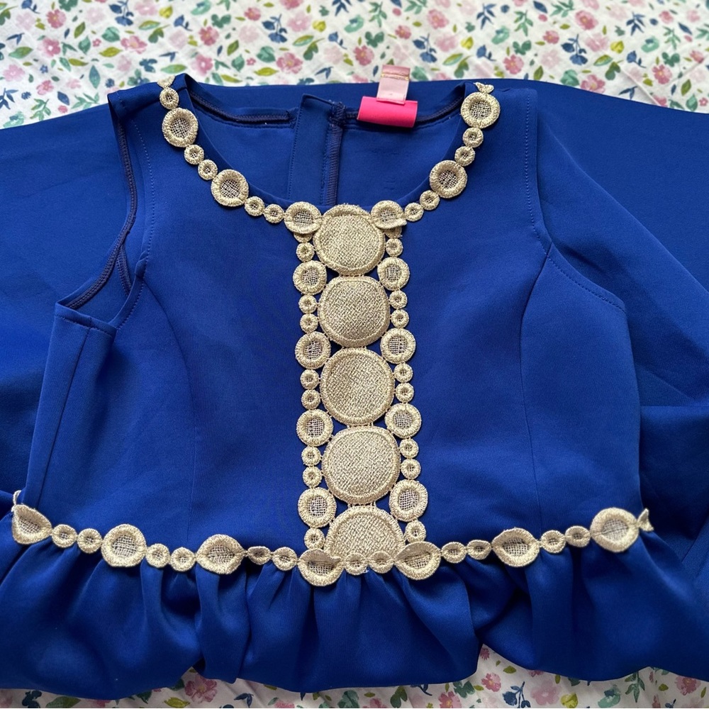 Girls Lilly Pulitzer size 12/14 royal blue with gold